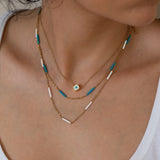 Mini Square Gold Evil Eye Necklace