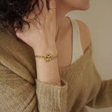 Gold Sun Moon Chain Bracelet