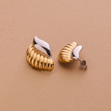 Large Mixed Metals Stud Earrings