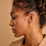 Modern Gold Open Hoop Earrings
