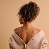Gold Round HEART necklace