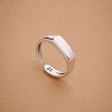 Silver Rectangular Signet Ring