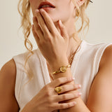Gold Medusa Cuff Bracelet