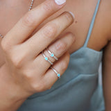 Tiny Silver Band Heart Ring