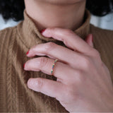 Rainbow Zircon Ring