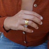 Tiny Gold Circle Band Pinky Ring