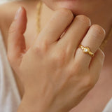 Gold & Colorful Enamel Ring