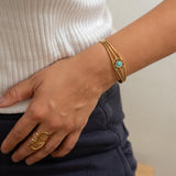 Gold Sunstone Bracelet