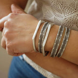 Silver Signet Cuff - Elegant Sterling Silver Cuff Bracelet