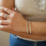 Silver Signet Cuff - Elegant Sterling Silver Cuff Bracelet