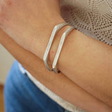 Silver Signet Cuff - Elegant Sterling Silver Cuff Bracelet