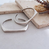 Silver Signet Cuff - Elegant Sterling Silver Cuff Bracelet