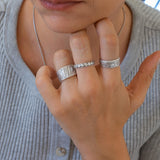 Silver Animal Print Pattern Ring