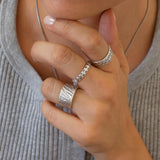 Silver Animal Print Pattern Ring