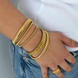 Gold Elastic Snake Chain Bracelet