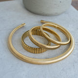 Gold Elastic Snake Chain Bracelet