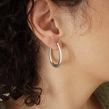 Silver Bold Hoop Earrings