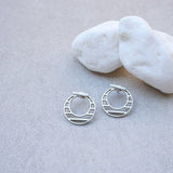 Silver Hollow Round Circle Ear Jackets