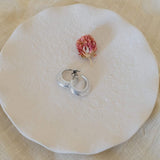 Silver Hoop Earrings with Engraved Lines