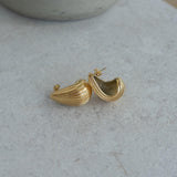 Striped Gold Bold Earrings