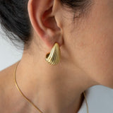 Striped Gold Bold Earrings