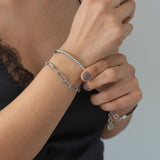 Silver Beaded Bangle