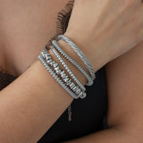 Silver twisted wire stretchy Bracelet