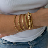 Gold twisted wire open Bracelet