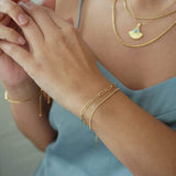 Gold double chain Bracelet