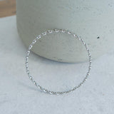 Silver Dainty Braided Bangle