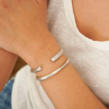 Open Silver Ethnic Tribal Cuff