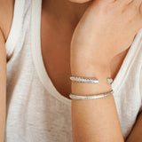 Open Silver Ethnic Tribal Cuff