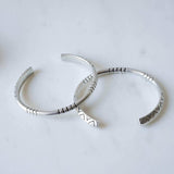 Open Silver Ethnic Tribal Cuff