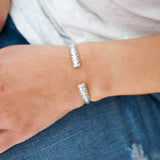 Open Silver Ethnic Tribal Cuff