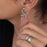 Long Snake Hoop Earrings