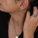 Long Snake Hoop Earrings