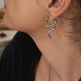 Long Snake Hoop Earrings
