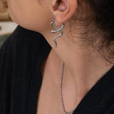 Long Snake Hoop Earrings