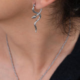 Long Snake Hoop Earrings