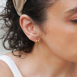 Gold Double Hoop Earrings