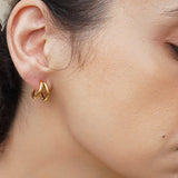 Gold Double Hoop Earrings