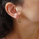 Square Gold Hoop Earrings
