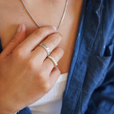 Silver Rectangular Arrows Ring
