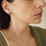 Silver Rainbow Stud Earrings
