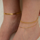 Gold Cobra Chain Anklet