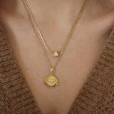 Mini Gold Evil Eye Necklace