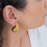 Forged Gold Bold Drop Earrings