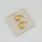 Forged Gold Bold Drop Earrings