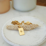 Gold Rectangular Sun Pendant Necklace
