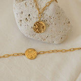 Gold Sun  Moon Chain Bracelet